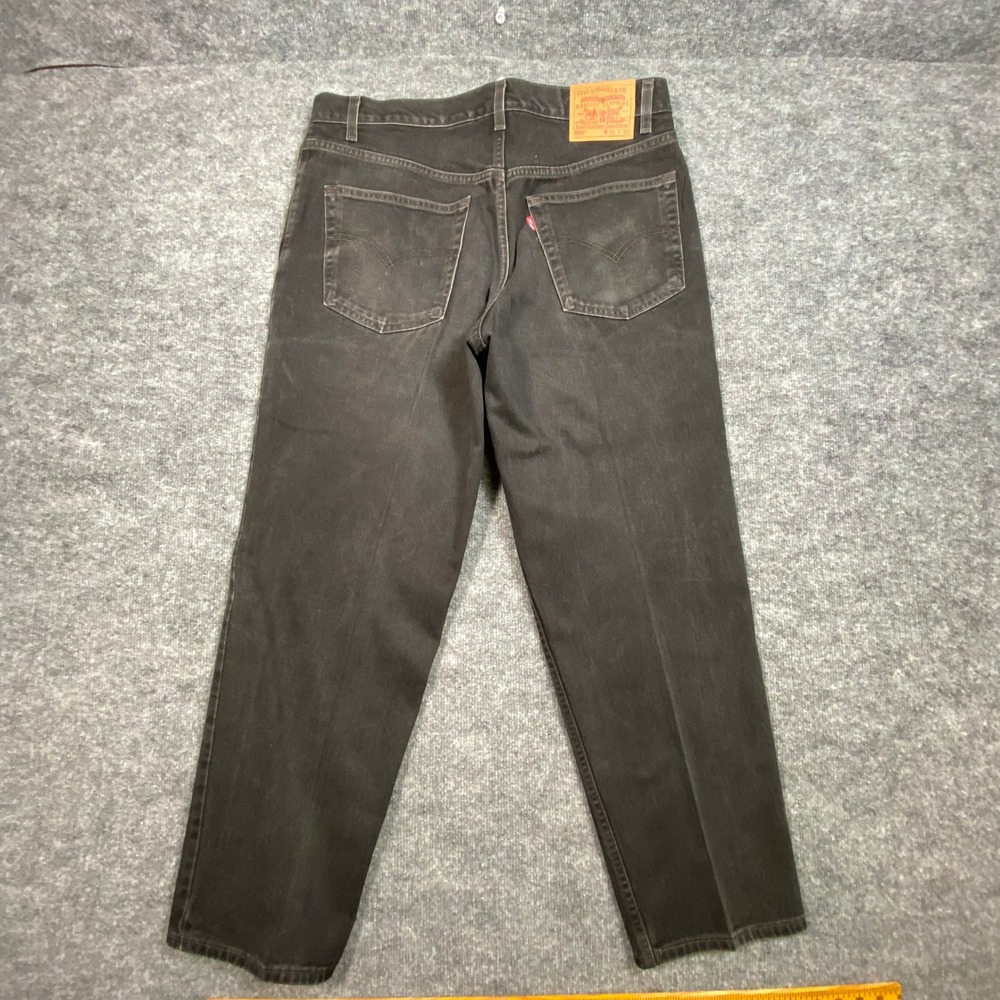 Levis 550 Relaxed Fit Faded Black Denim Jeans Mens 38x30  Vintage‎